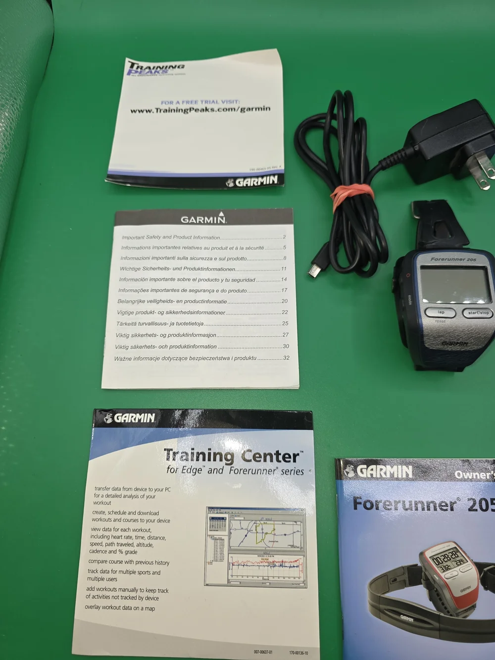 GARMIN Forerunner 205 GPS Running Watch Sports Jogging Walking with Charger 2006
